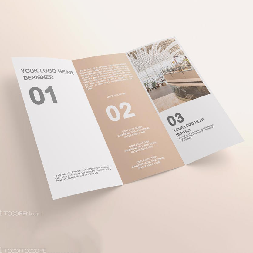 对折页折页传单样机