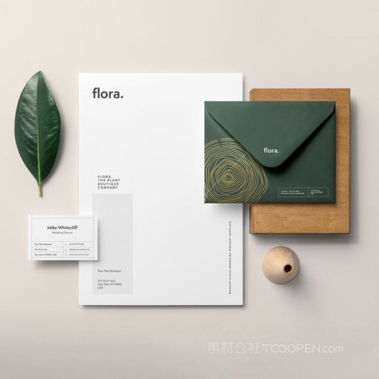 文档名片信封贴图样机