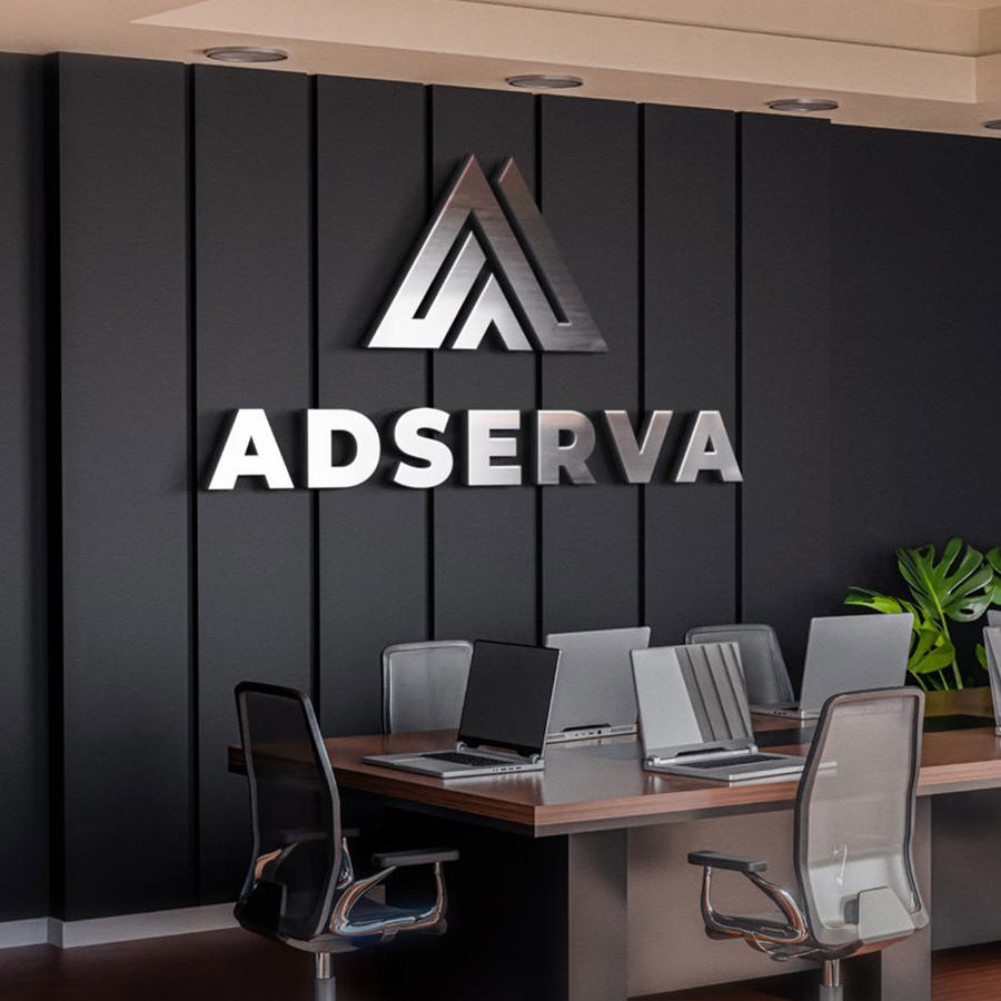 企业立体logo标志样机