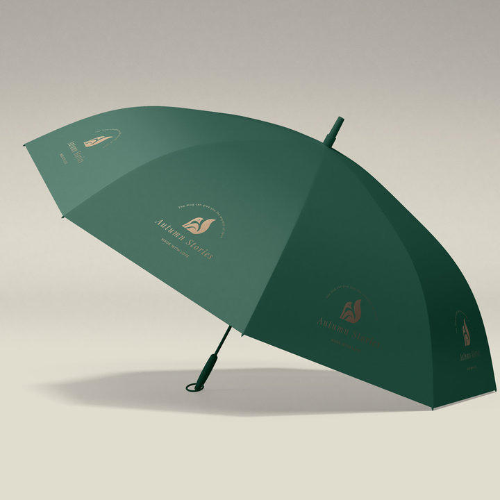 中式餐饮雨伞样机