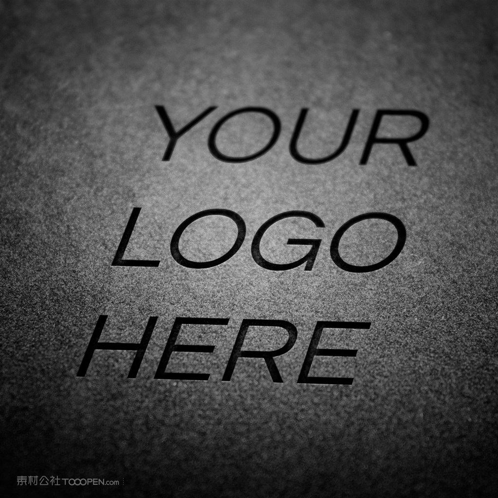 凹凸logo标志样机