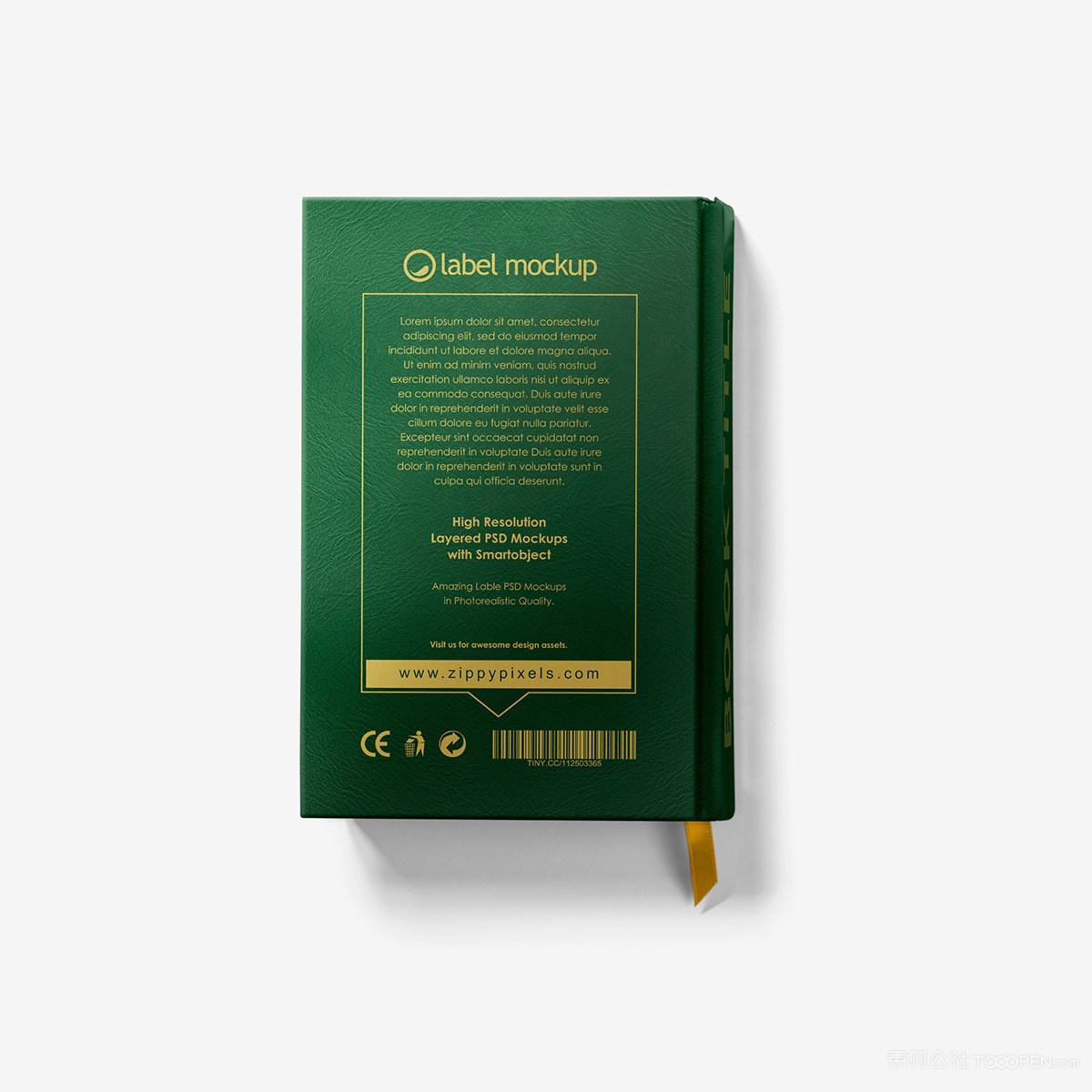 精装书本封底贴图样机