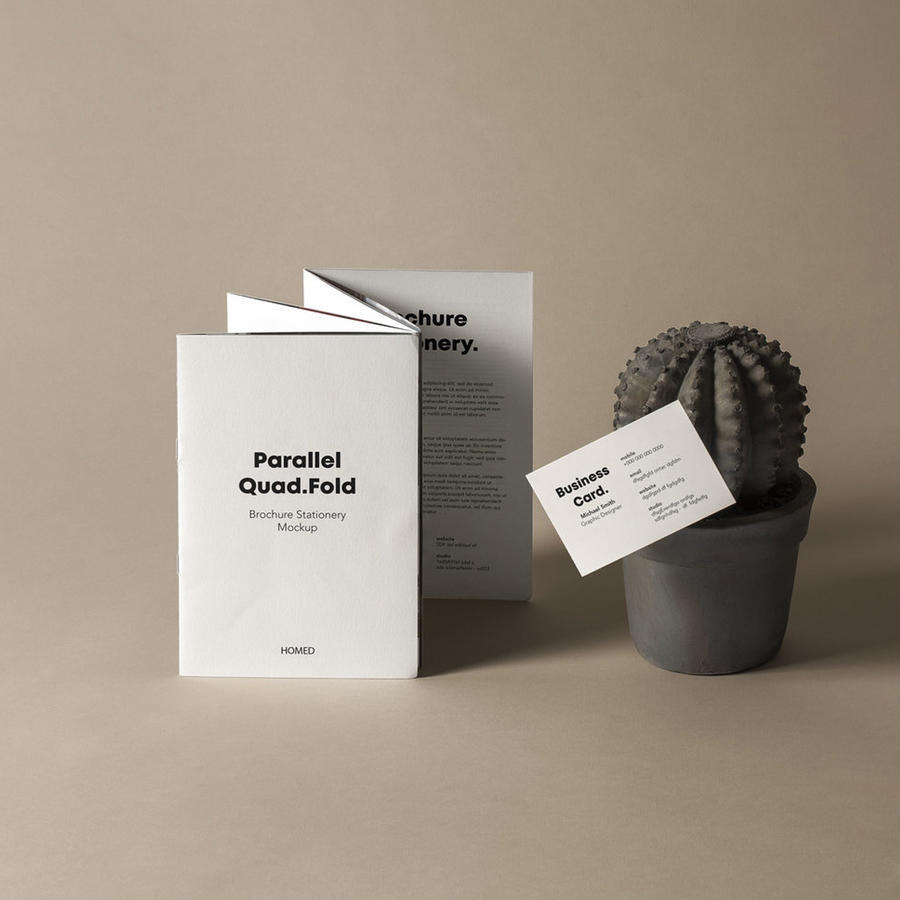 折页样机效果图展示画册封面设计