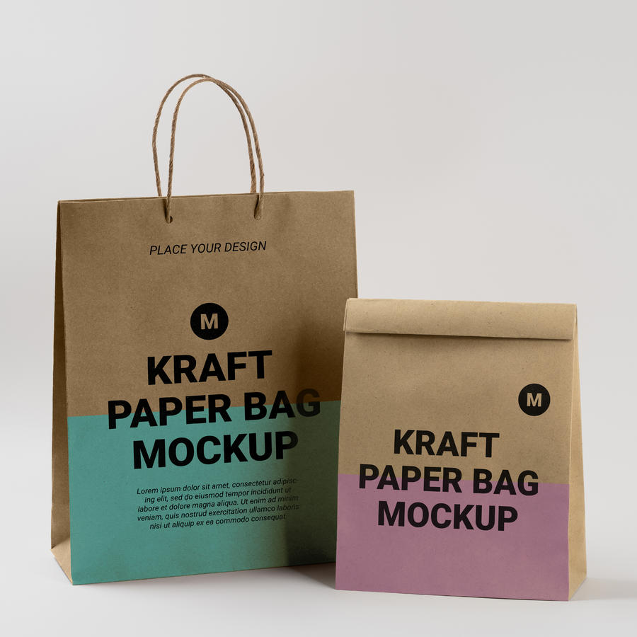 牛皮纸手提袋包装袋样机