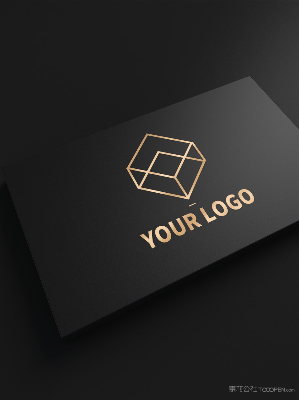 黑色烫金品牌logo样机