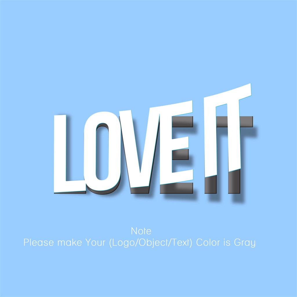 love it立体logo样机