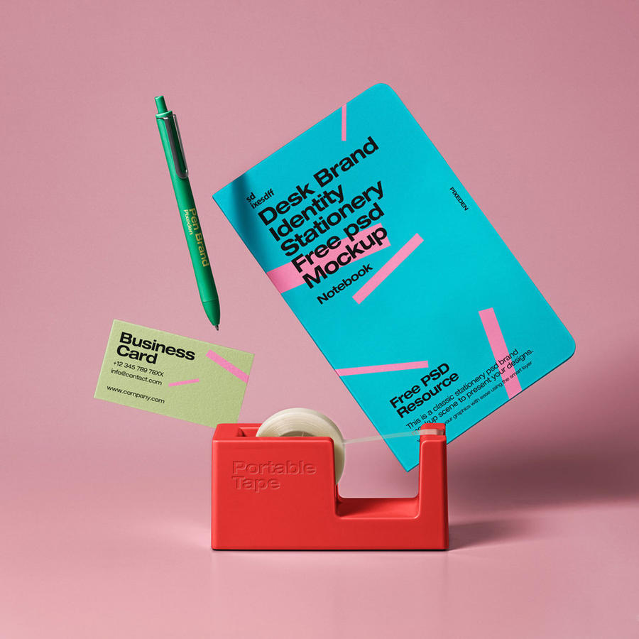 名片样机效果图展示笔记本封面设计