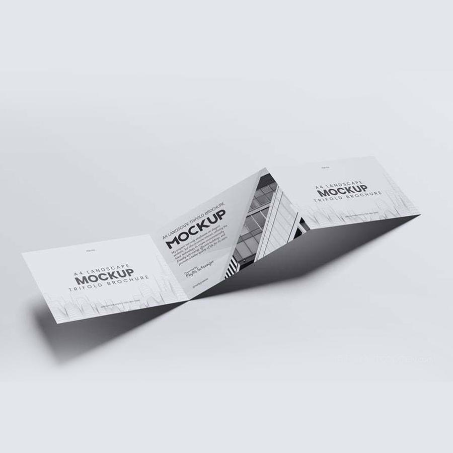 三折小册子样机