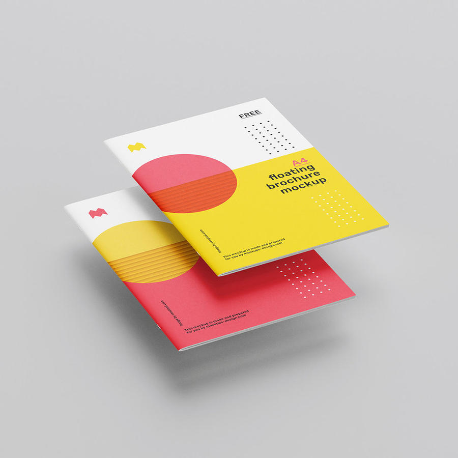 骑马钉画册封面样机倾斜45度视角