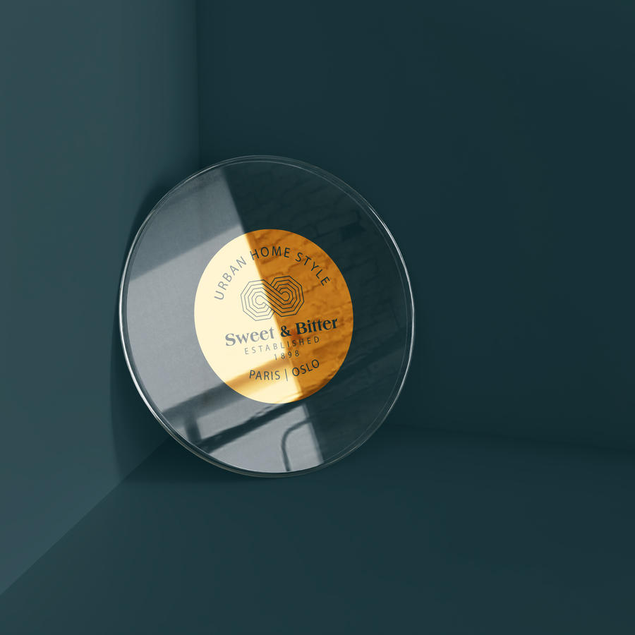 透明亚克力玻璃logo样机