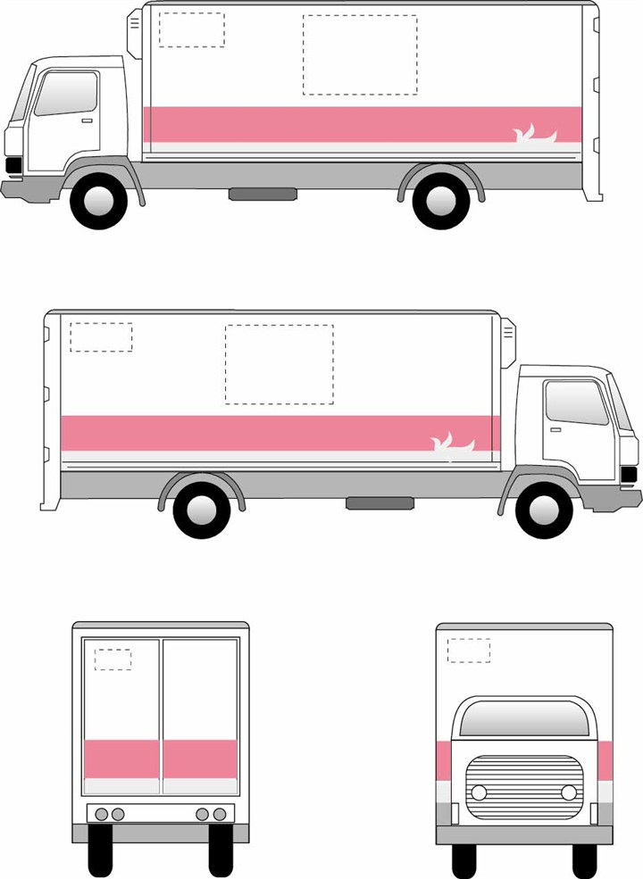 货车集装箱样机素材