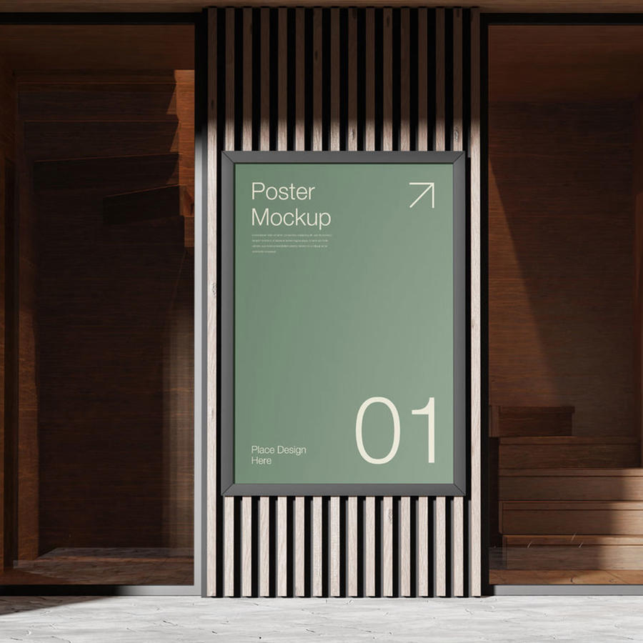 高端室内海报样机