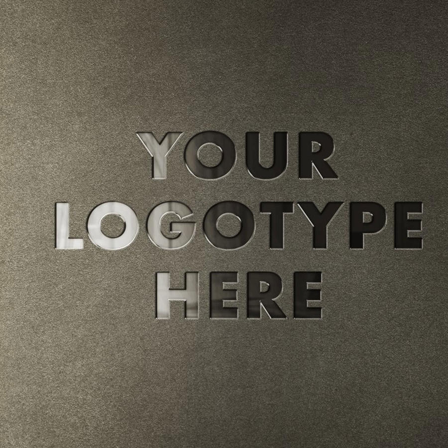 光泽凹凸标志样机