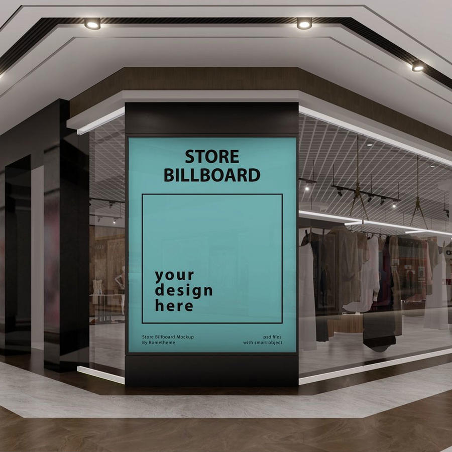 服装专卖店海报样机