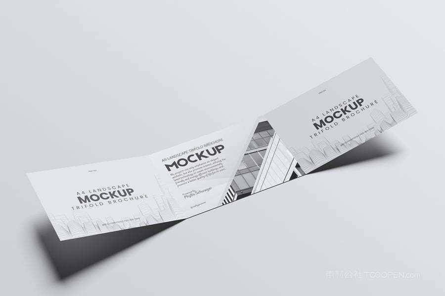 三折小册子样机