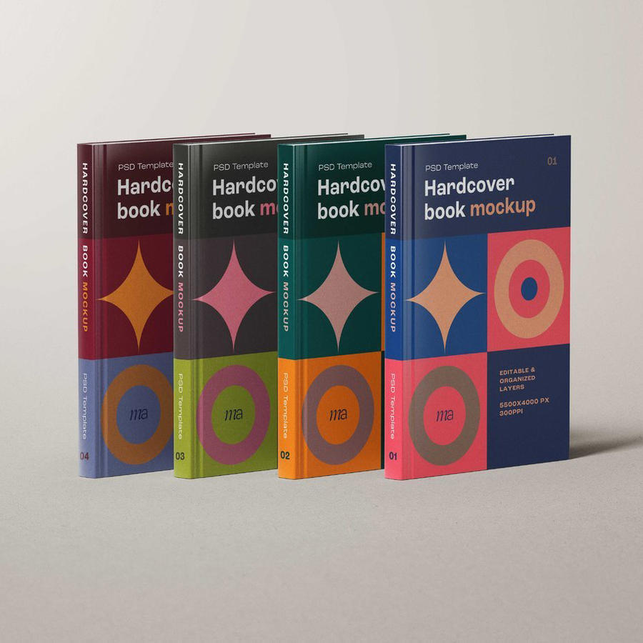 精装硬封书封面样机