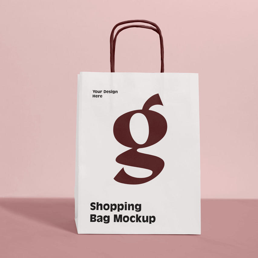 白色购物袋模型样机