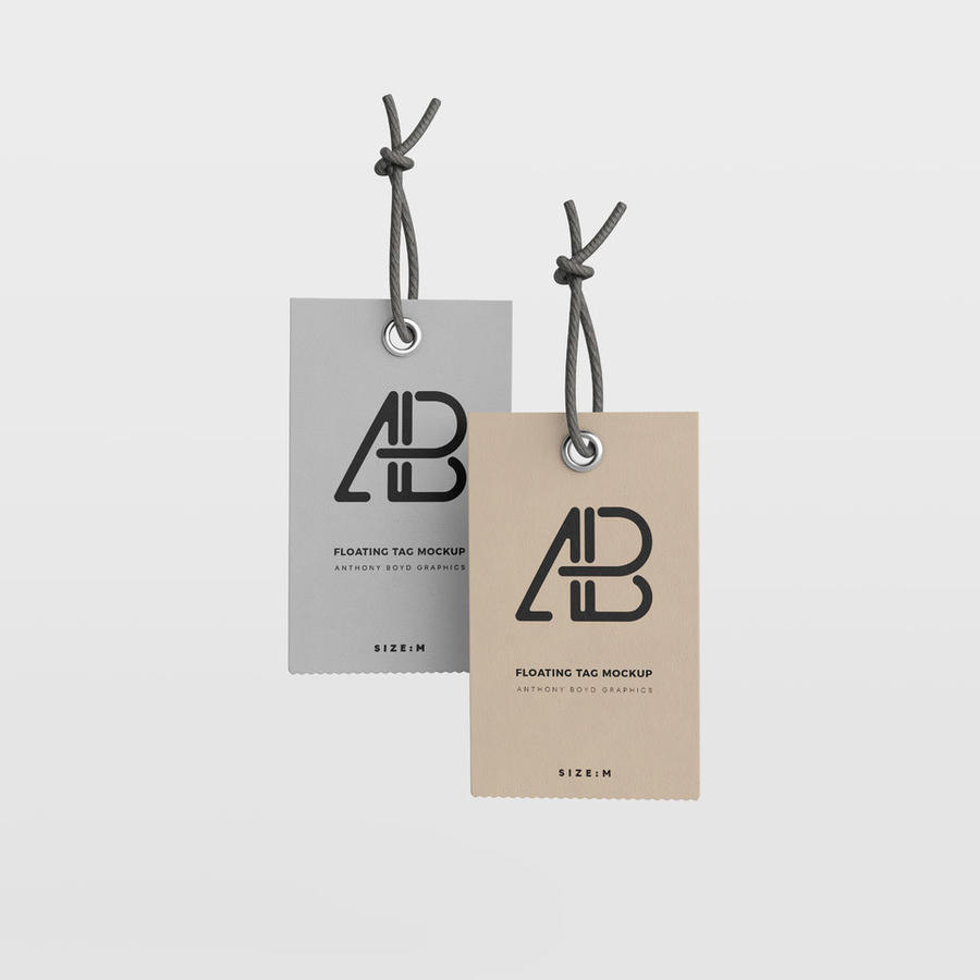 服装吊牌标签贴图样机