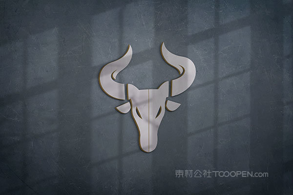 立体透视效果标志样机