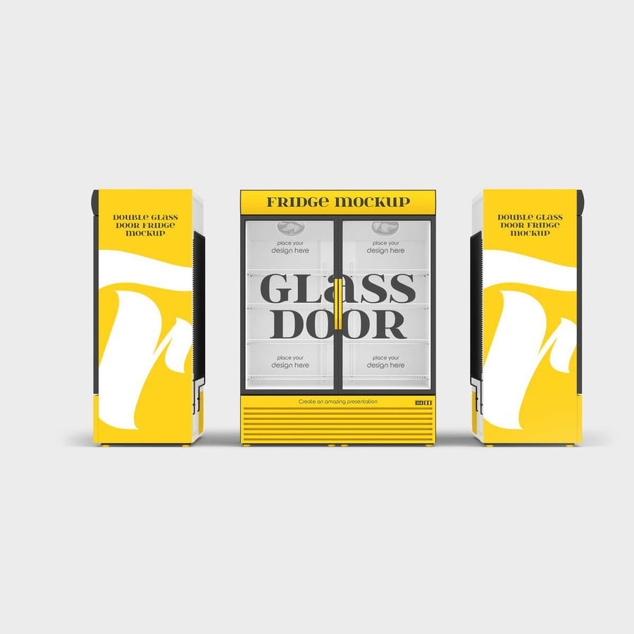 双开玻璃门冰箱保鲜柜样机