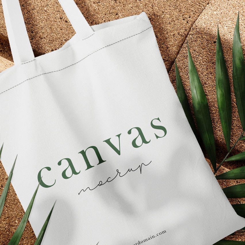 白色帆布袋白色环保袋贴图样机