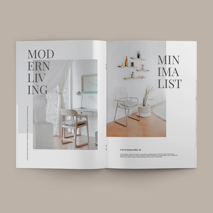 展开画册样机贴图