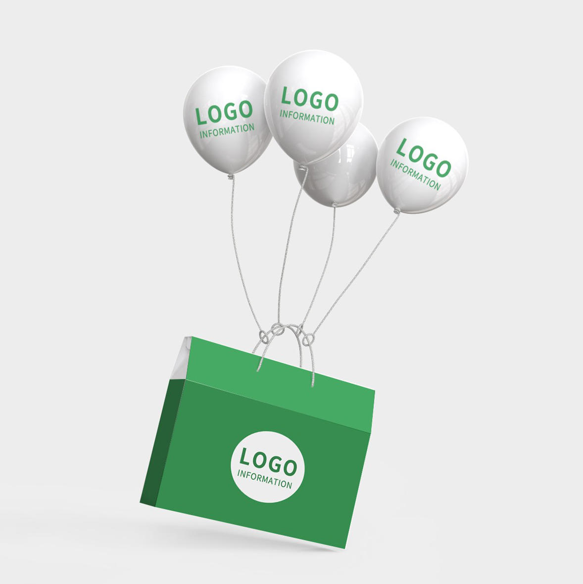 气球包装logo样机