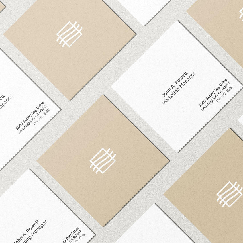 整齐排列的卡片logo样机素材