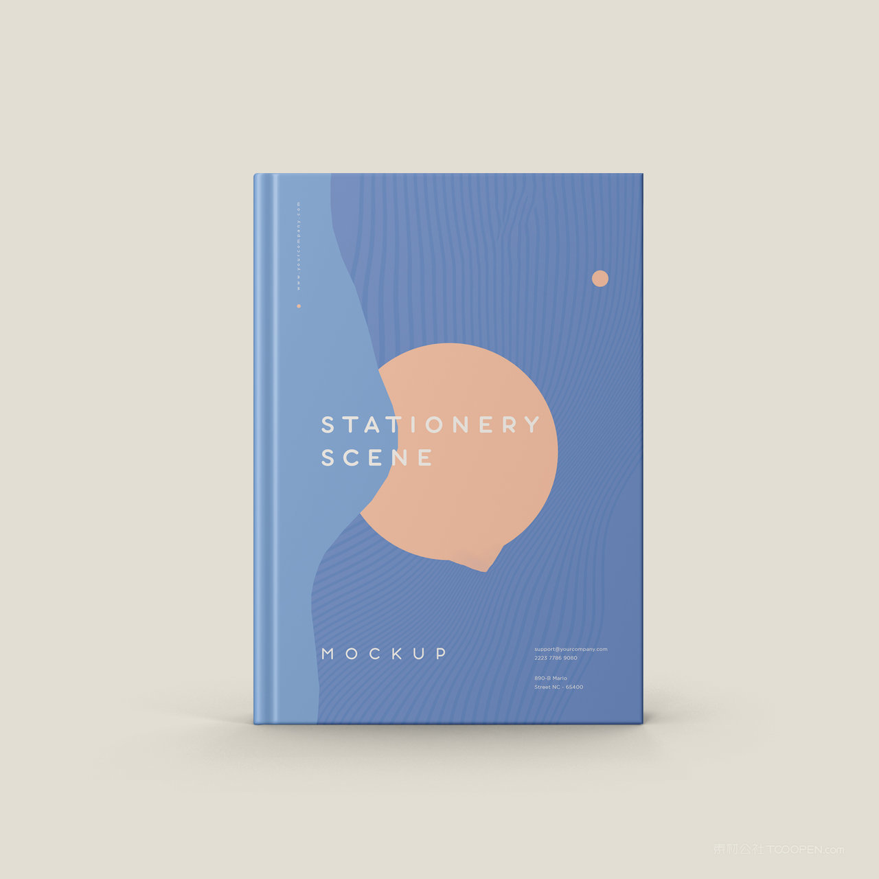 正视图书籍画册封面贴图样机