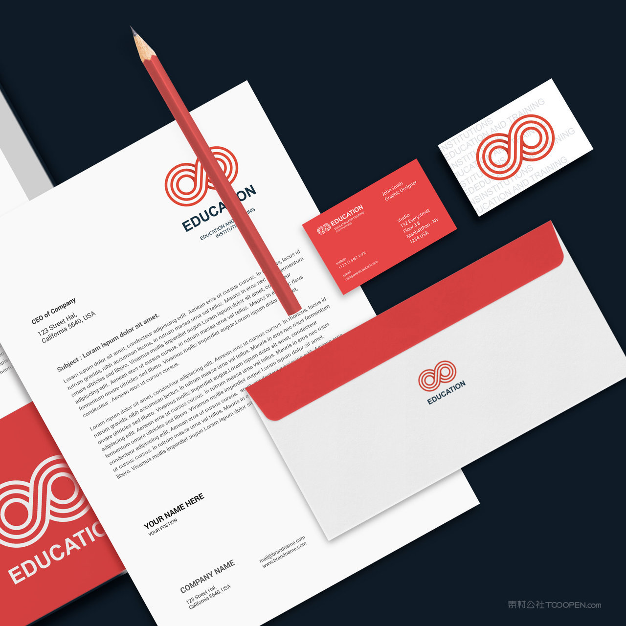 教育培训vi贴图样机