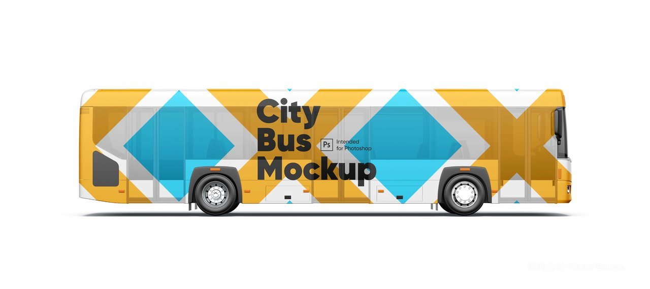 大巴车车体广告样机