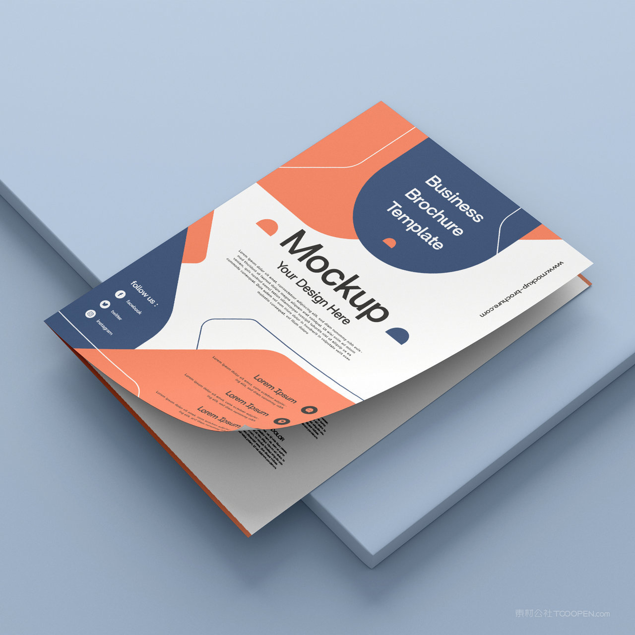 产品宣传单画册折页贴图样机