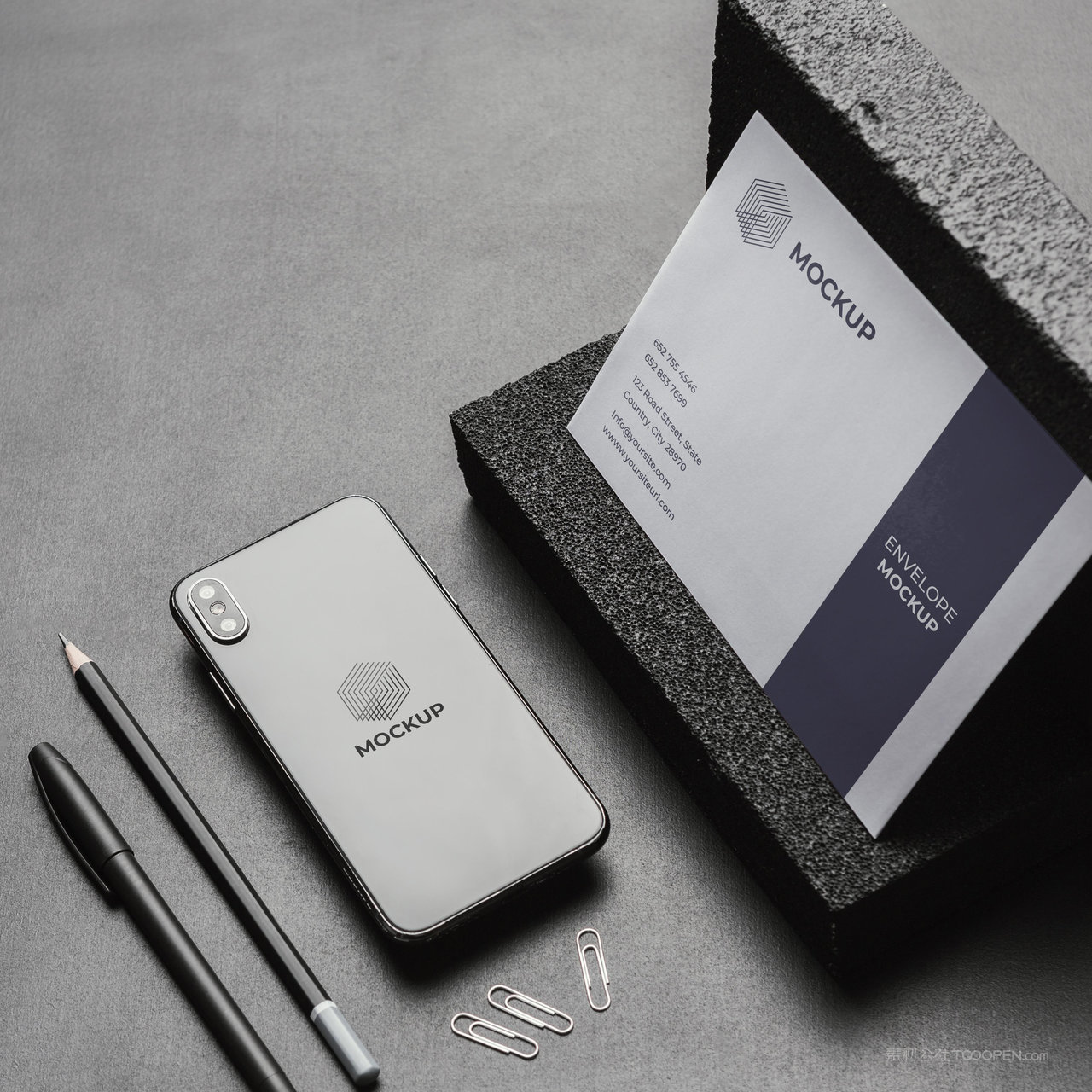 手机卡片贴图样机