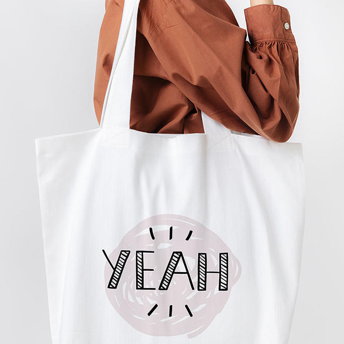 白色帆布袋环保袋样机素材