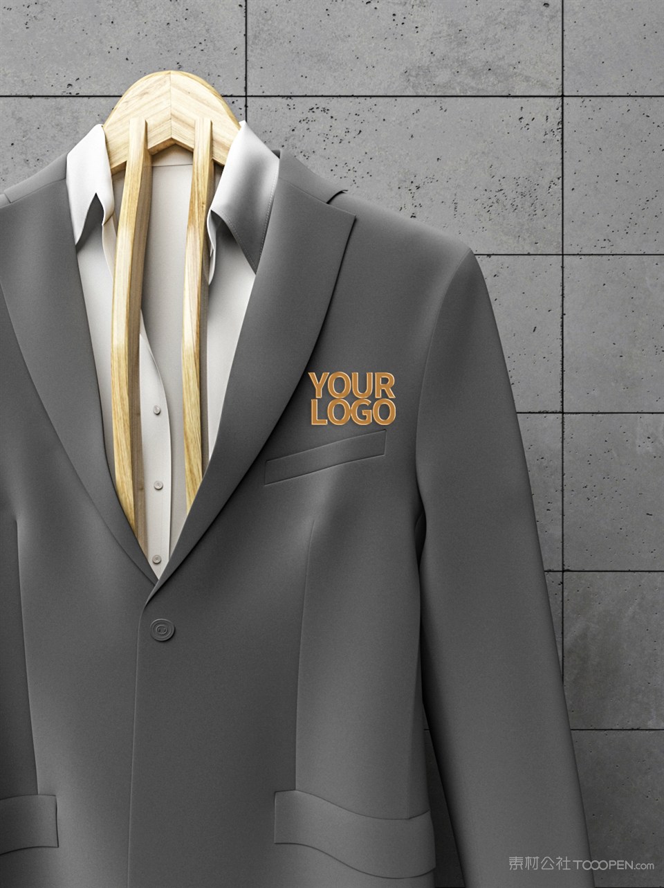 西服logo替换样机