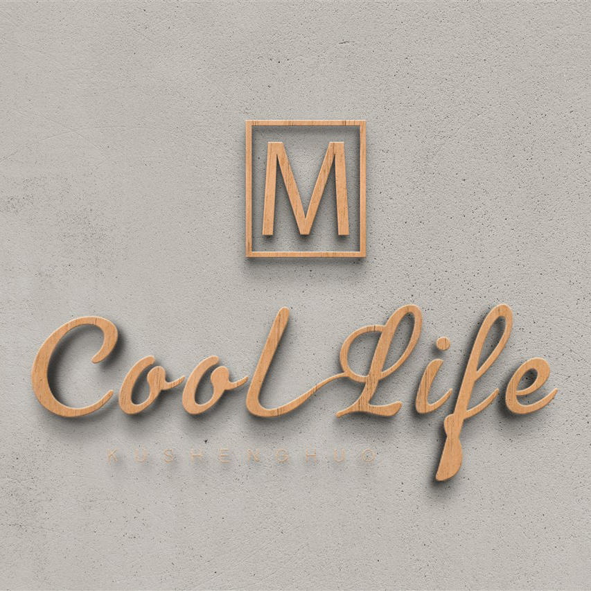 水泥磨砂肌理墙上木制3d效果logo样机