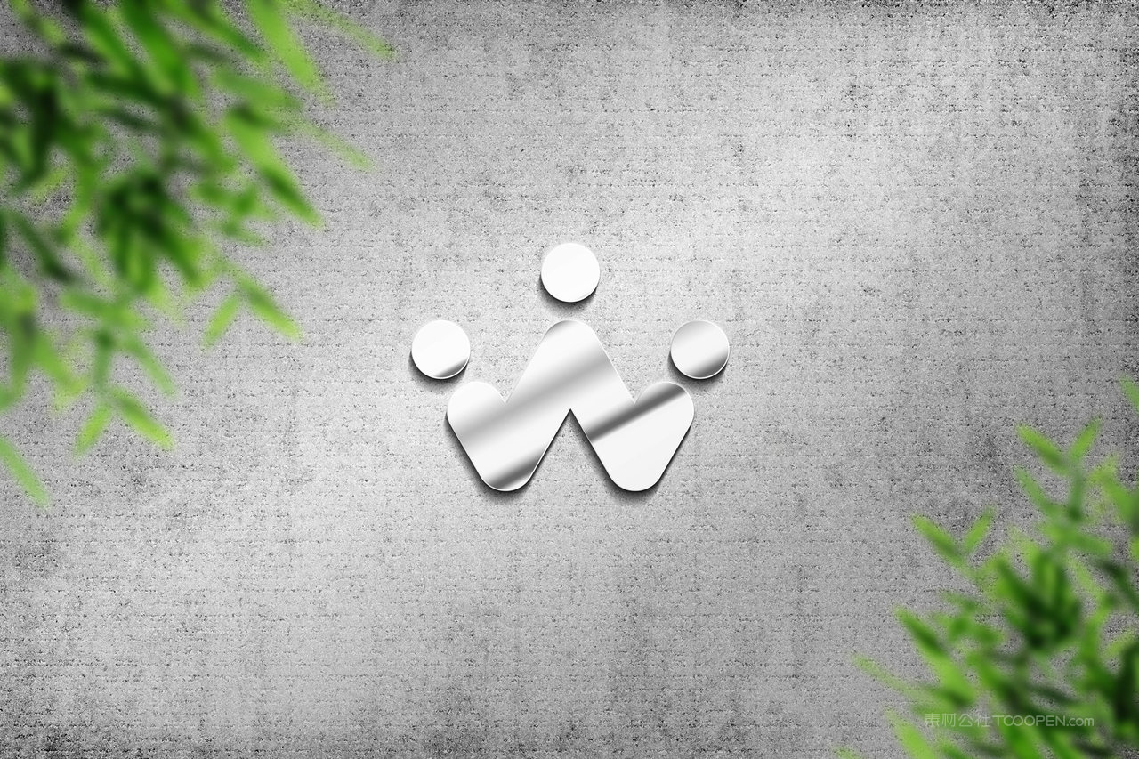 墙体3d标志样机