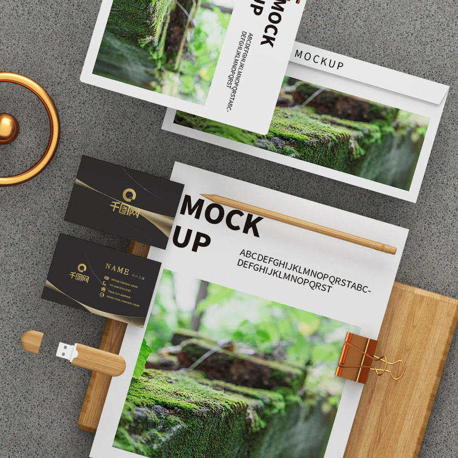 高端质感企业品牌vi样机