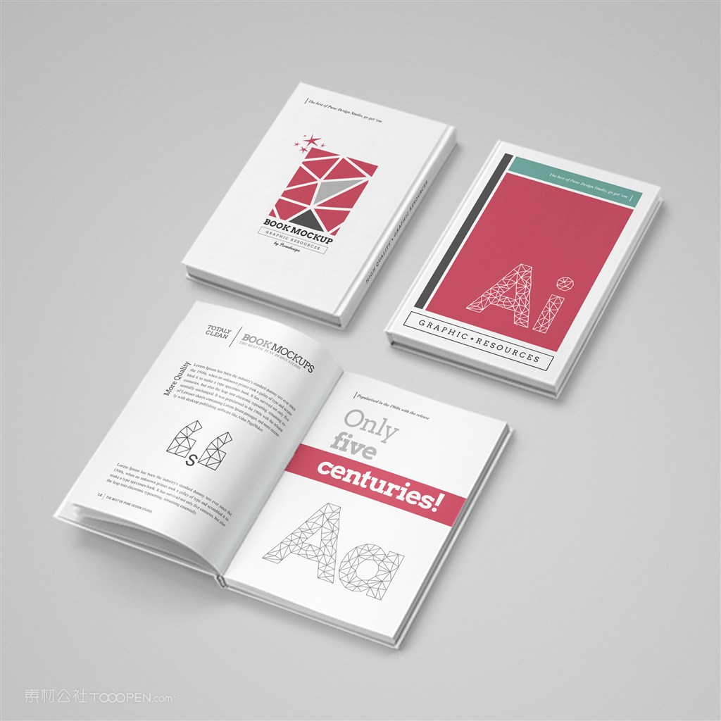 画册封面内页设计样机