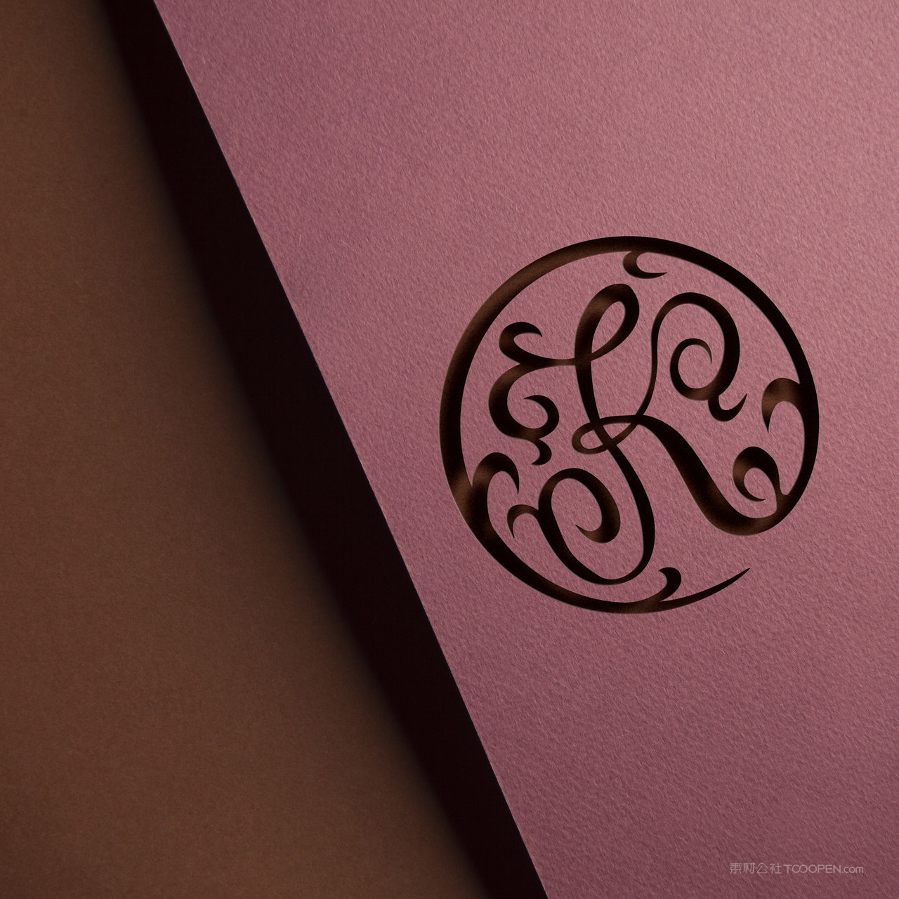 镂空logo企业标志贴图样机