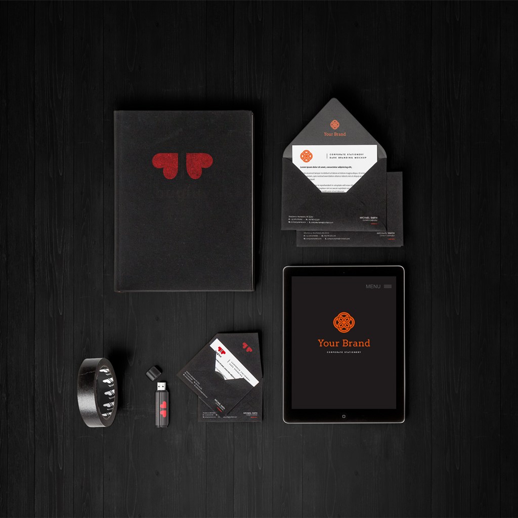 高档黑色商务企业形象VI样机