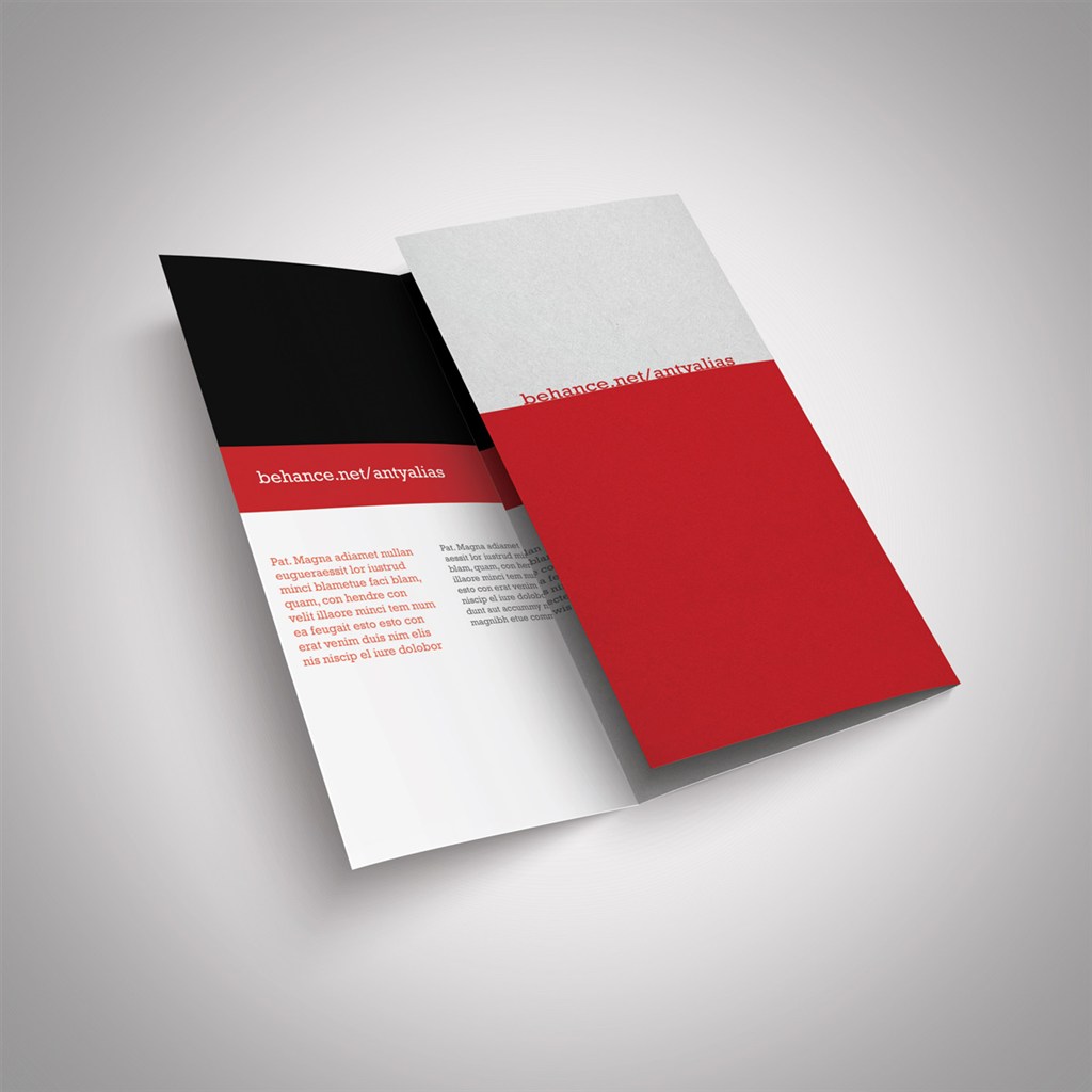 三折页DM宣传单张样机贴图模板