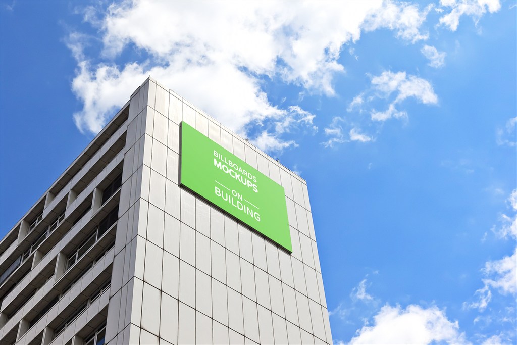 楼宇外立面大型广告牌样机图片下载