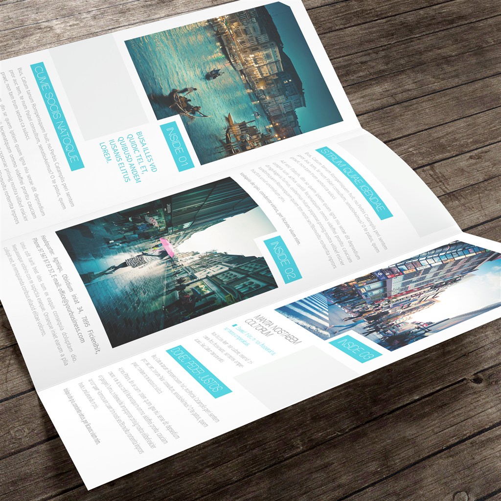 三折页宣传画册样机