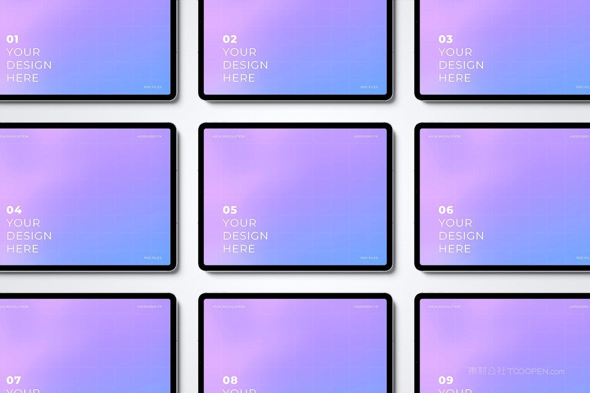 横向平板电脑屏幕样机