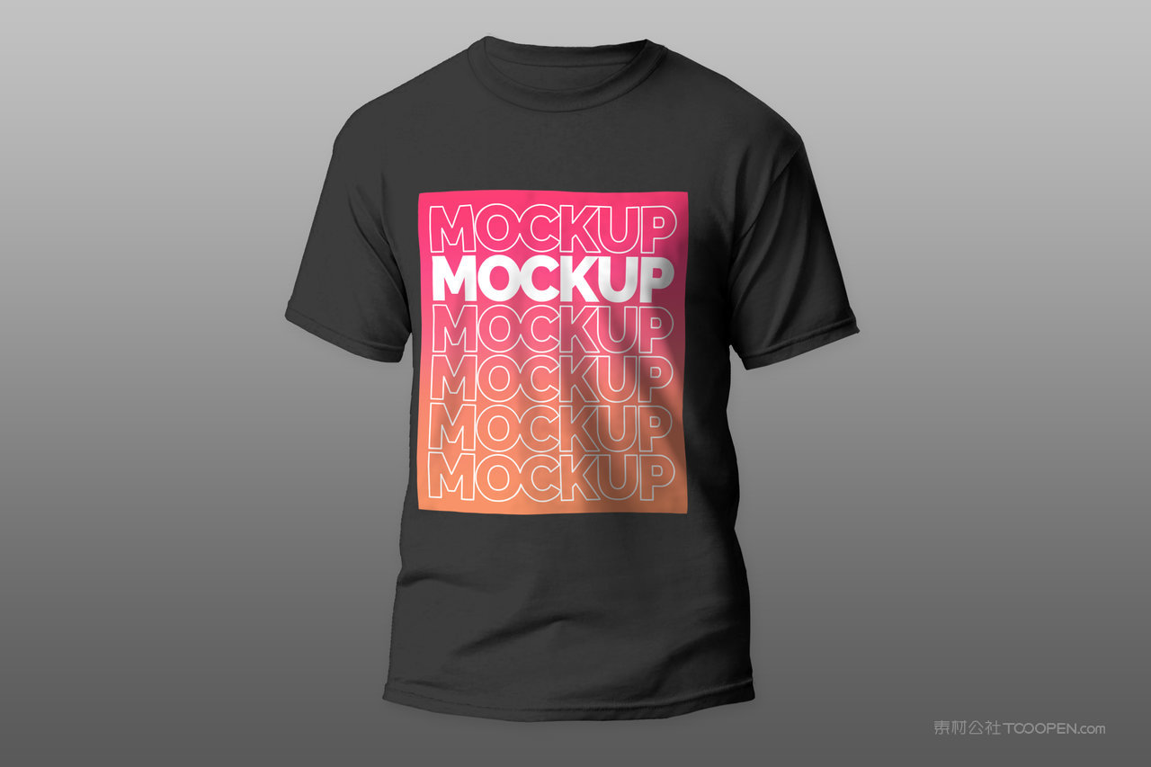 黑色T恤样机素材