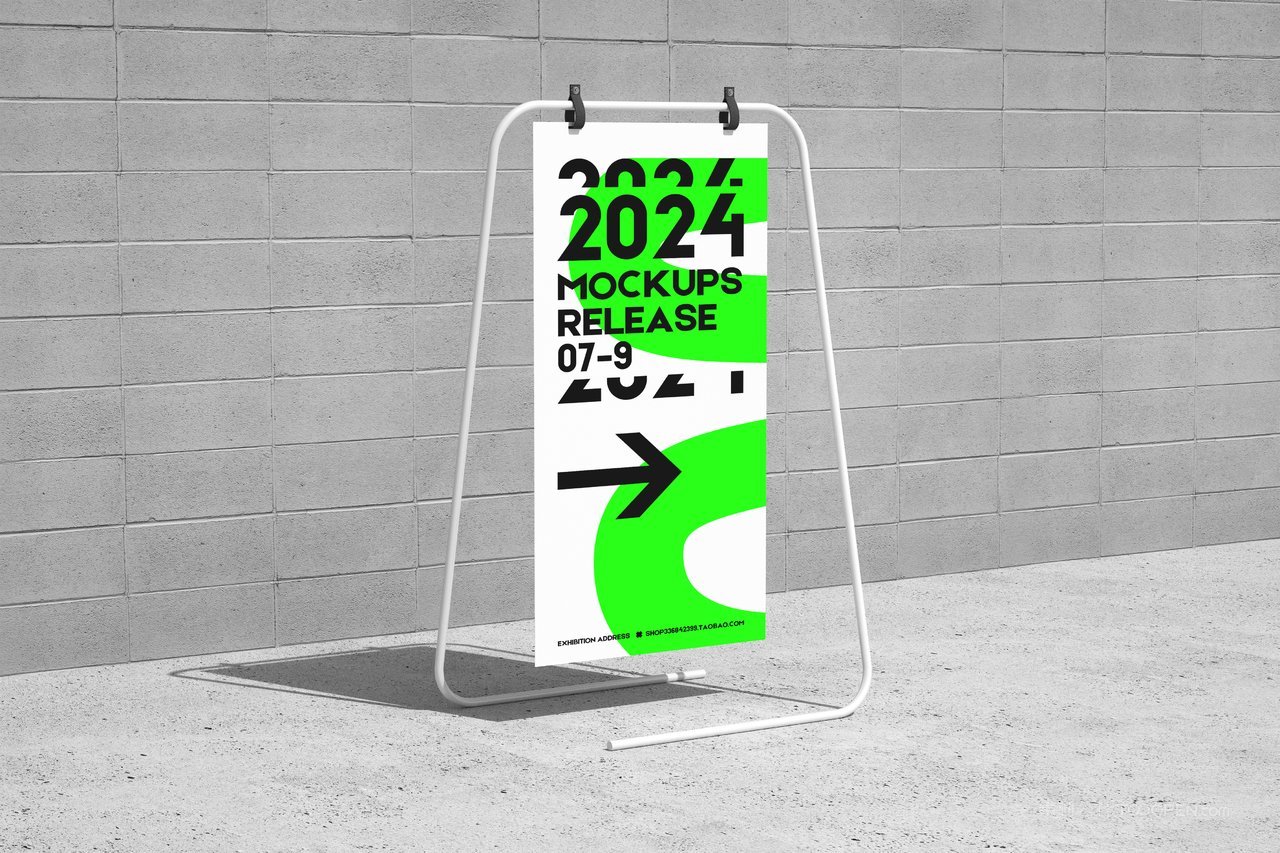 立式招牌指示板车站牌样机 (27)