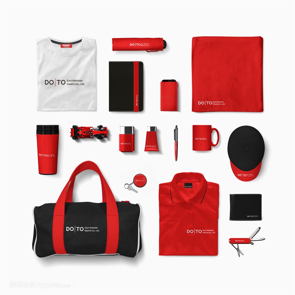 极简科技公司vi文化衫样机贴图模板