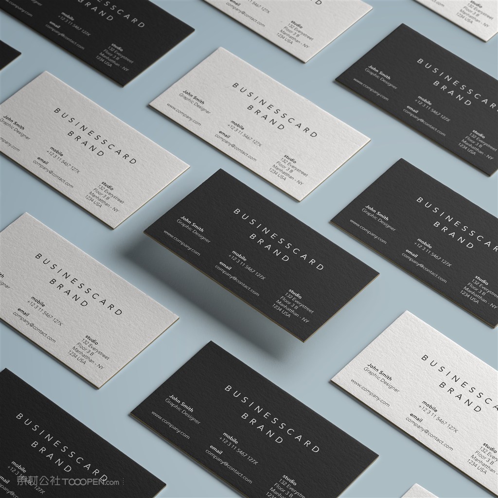 黑白名片贴图样机