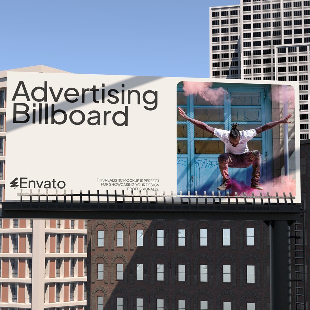 屋项上广告牌样机